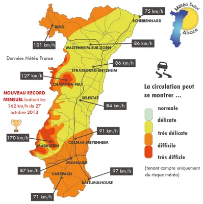 suivi vents forts Meteo Suivi Alsace